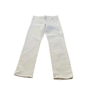 Paige White High-Waist Straight-Leg Stretch Jeans Size 31
